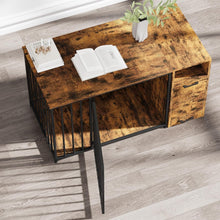 Load image into Gallery viewer, AECOJOY Dog Crate Furniture with Storage Cabinet, 36 Inch Wooden &amp; Steel Decorative Indoor Kennel, Pet Cage End Table