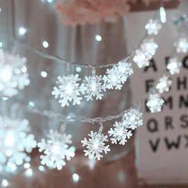 Kailedi Christmas Lights, 40 LED Snowflake String Fairy Lights for Home, Party, Christmas, Wedding, Garden, Xmas Garden Patio Bedroom Decor Indoor