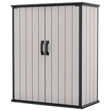 Load image into Gallery viewer, Keter Premier Tall Resin Outdoor Storage Shed with Shelving Brackets for Patio Furniture