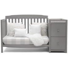 Load image into Gallery viewer, Delta Children Mason 6 - in - 1 Convertible Crib and Changer. Gray