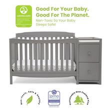 Load image into Gallery viewer, Delta Children Mason 6 - in - 1 Convertible Crib and Changer. Gray