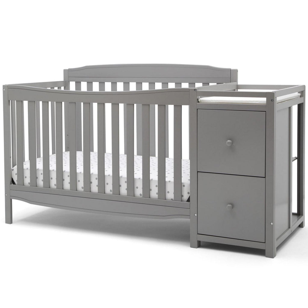 Delta Children Mason 6 - in - 1 Convertible Crib and Changer. Gray