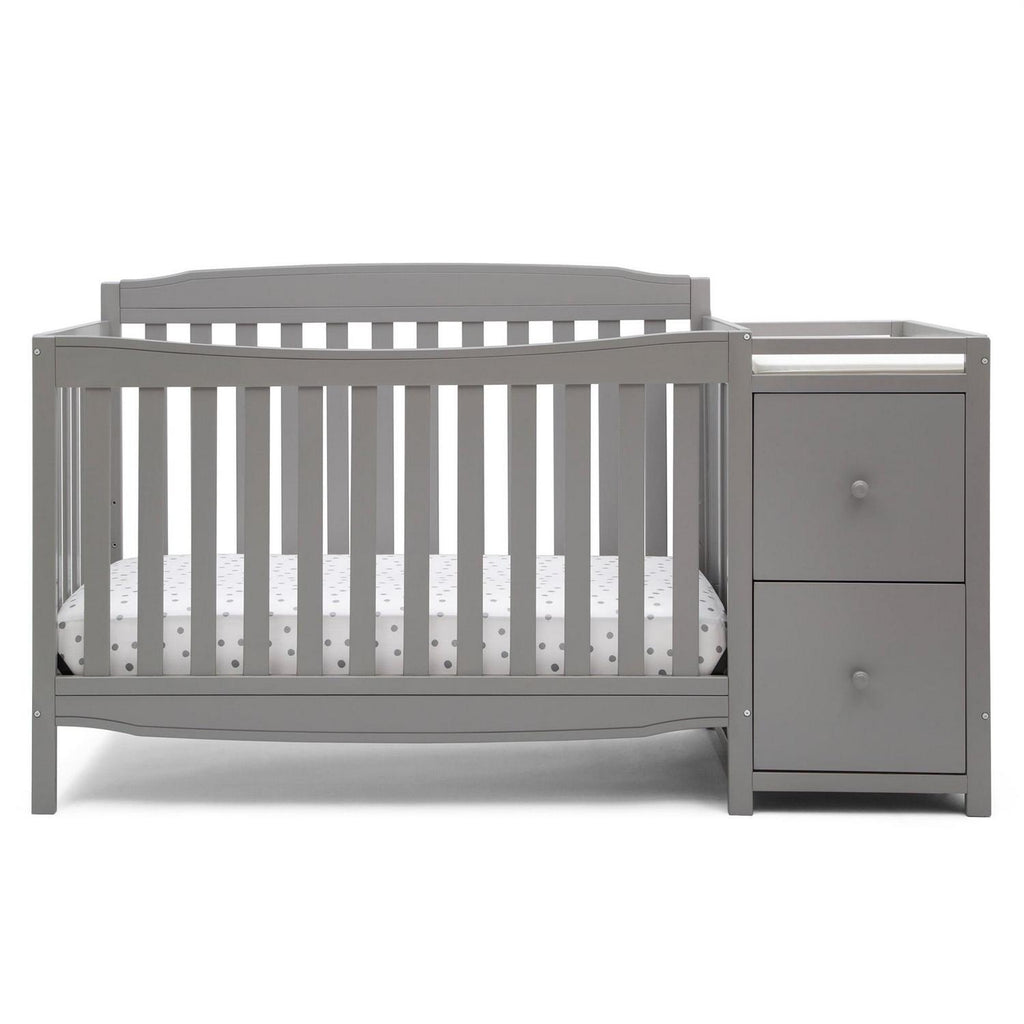 Delta Children Mason 6 - in - 1 Convertible Crib and Changer. Gray