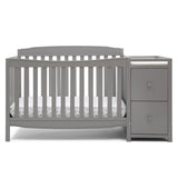 Delta Children Mason 6 - in - 1 Convertible Crib and Changer. Gray