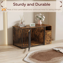 Load image into Gallery viewer, AECOJOY Dog Crate Furniture with Storage Cabinet, 36 Inch Wooden &amp; Steel Decorative Indoor Kennel, Pet Cage End Table