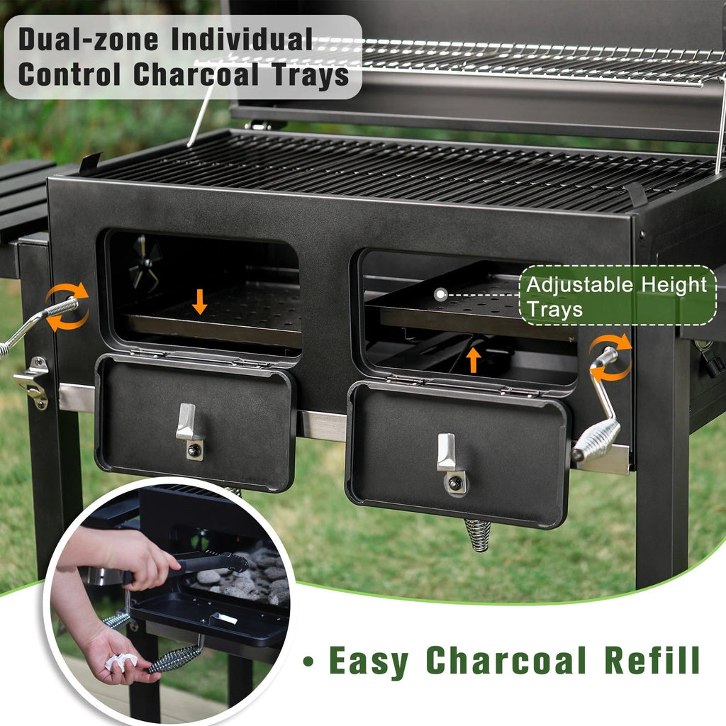 34 - Inch BBQ Charcoal Grill Outdoor Portable Barbecue Grill