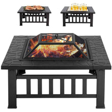Load image into Gallery viewer, Outdoor Fire Pit MetalFire Bowl Fireplace Backyard Patio Garden Stove with Spark Screen and Safety Poker (32 Inches)